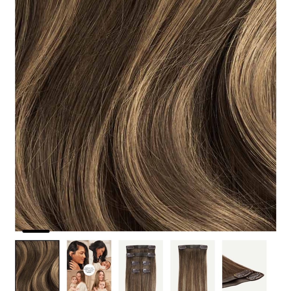 Luxy hair fills ins 12 inch ash brown balayage